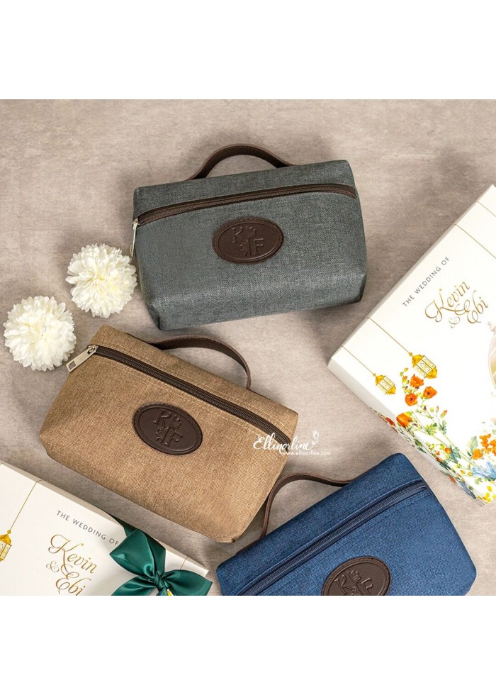 Denim Pouch with Handle